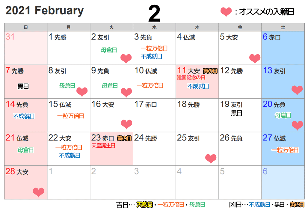 良い の 年 日 縁起 2021