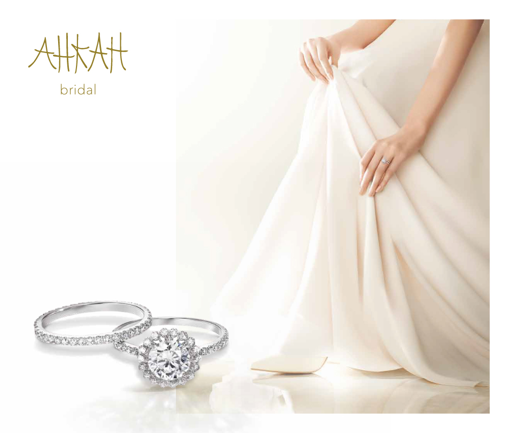 AHKAH 結婚指輪7号 プラチナ ピンクホワイトゴールド ダイヤモンド結婚指輪